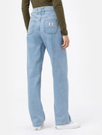 Womens DICKIES Thomasville Denim Pant in VINTAGE BLUE