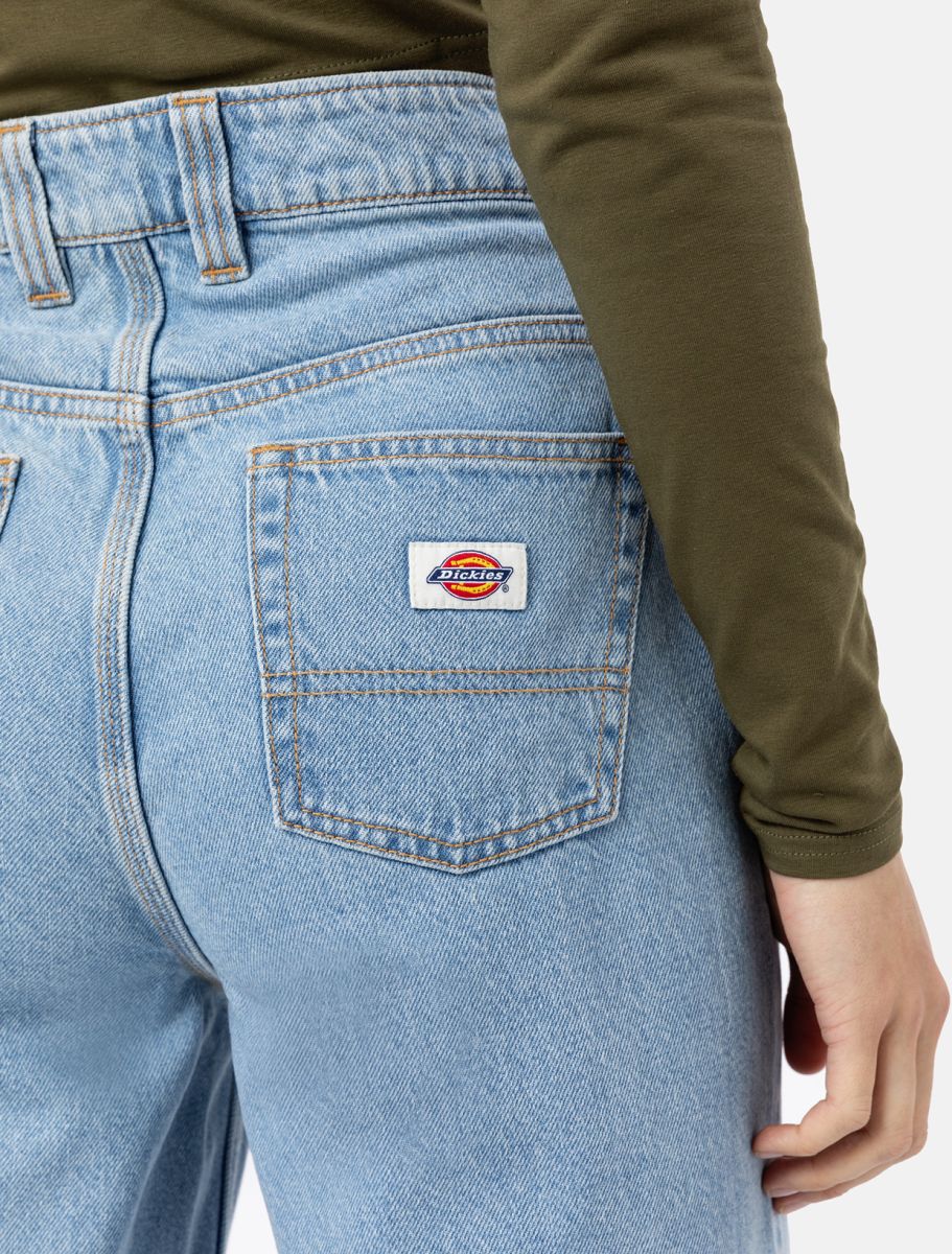 Womens DICKIES Thomasville Denim Pant in VINTAGE BLUE