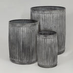 LIGHT & LIVING FREESIA Vintage Style Zinc Flower Pots (Medium)