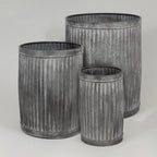 LIGHT & LIVING Freesia Vintage Style Zinc Flower Pots (Small)