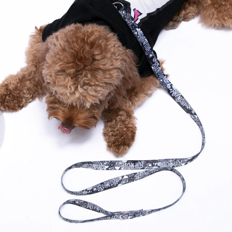 RIPNDIP Dark Twisted Fantasy Pet Leash in BLACK & WHITE