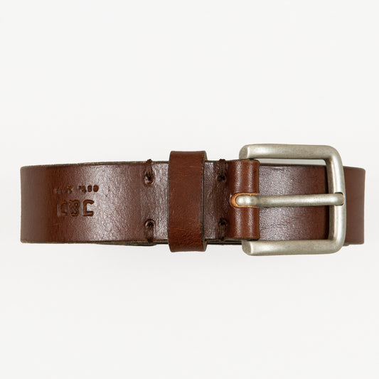 JACK & JONES Lee Classic Leather Belt in BLACK COFFEE / BROWN