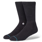 STANCE Icon Classic Crew Socks in BLACK