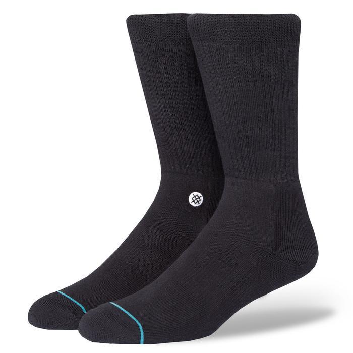 STANCE Icon Classic Crew Socks in BLACK