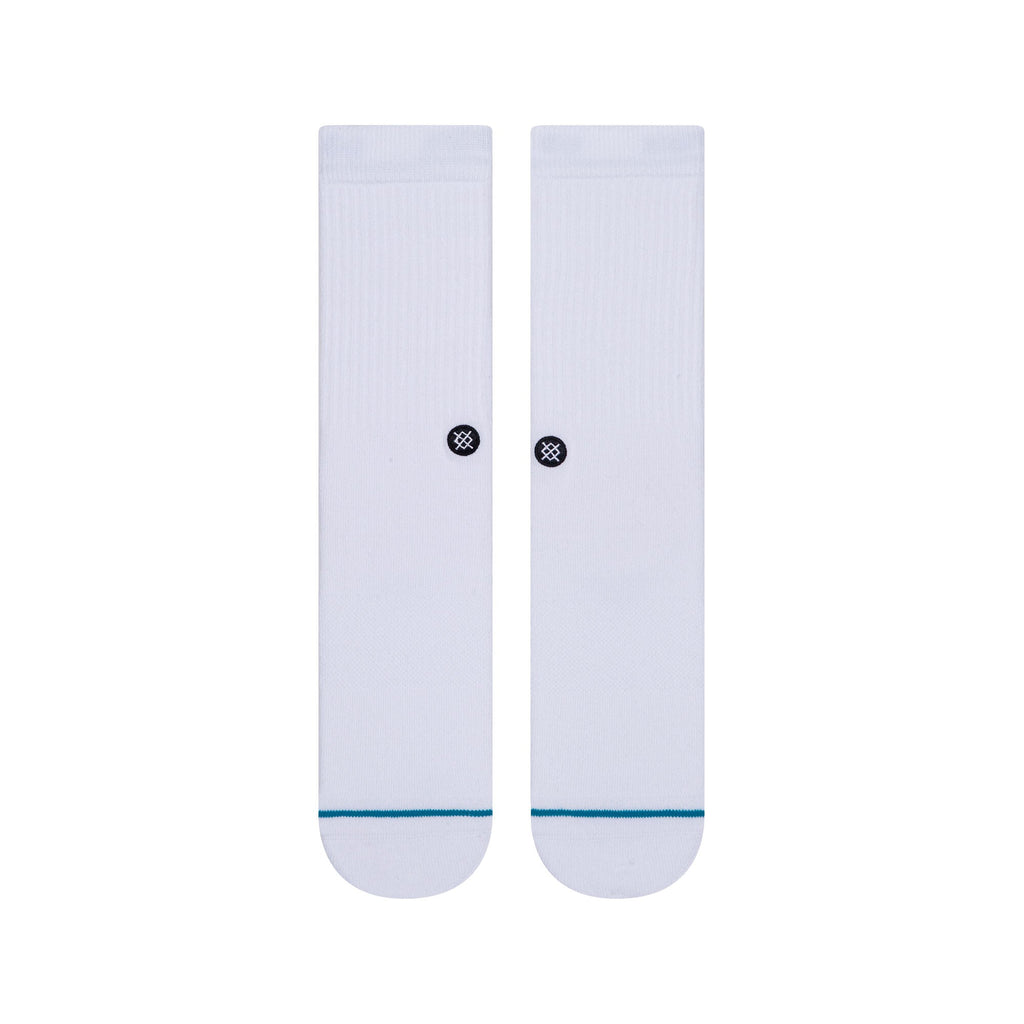 STANCE Icon Classic Crew Socks in WHITE