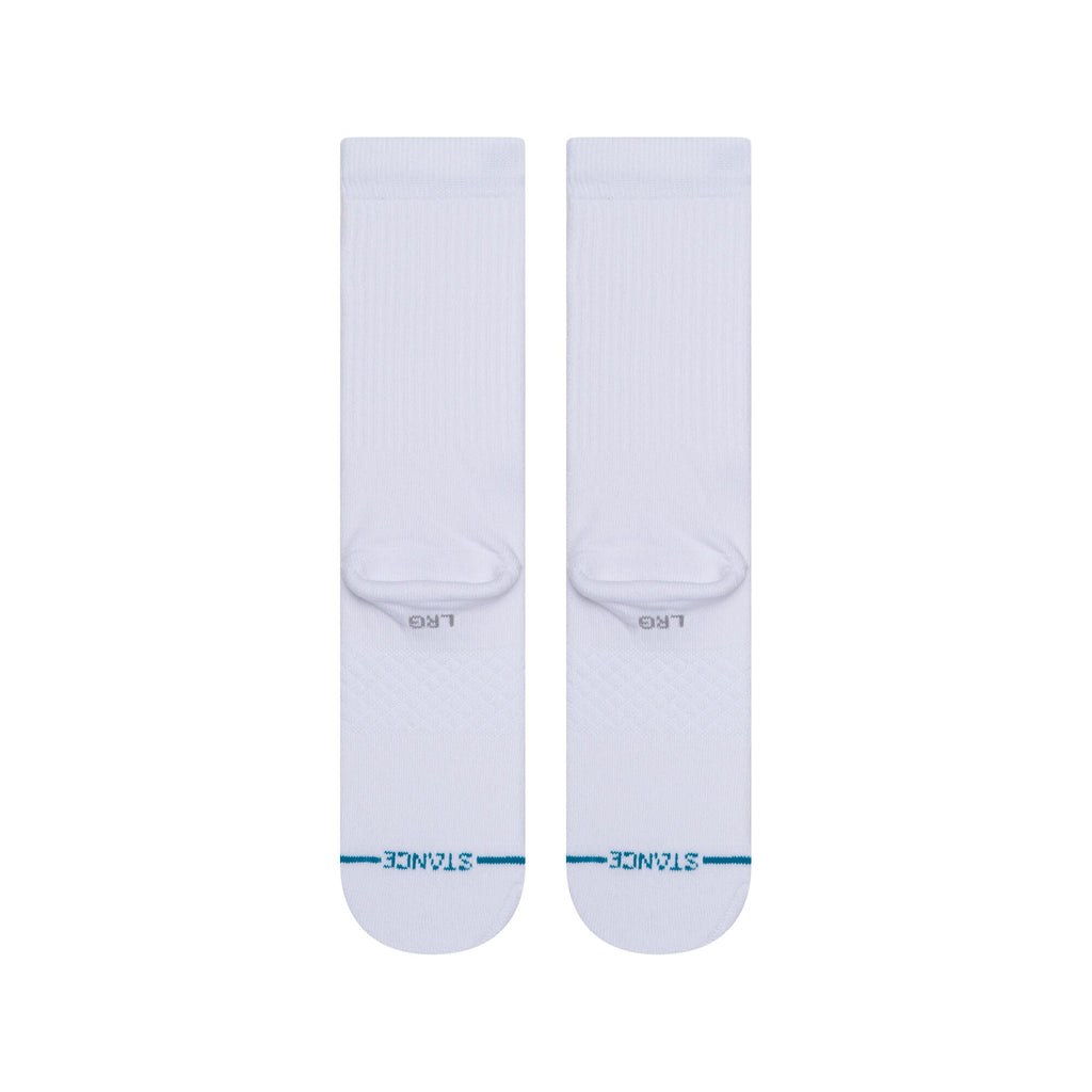STANCE Icon Classic Crew Socks in WHITE