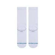 STANCE Icon Classic Crew Socks in WHITE