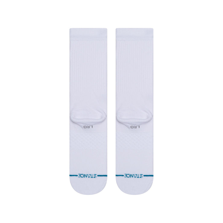 STANCE Icon Classic Crew Socks in WHITE