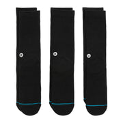 STANCE Icon 3 Pack Socks in BLACK
