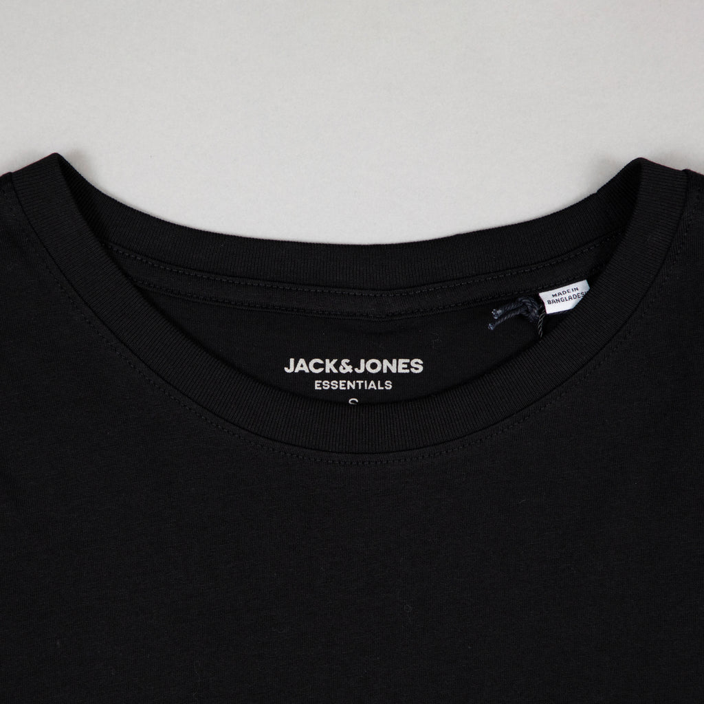 JACK & JONES Organic Cotton Basic T-Shirt in BLACK