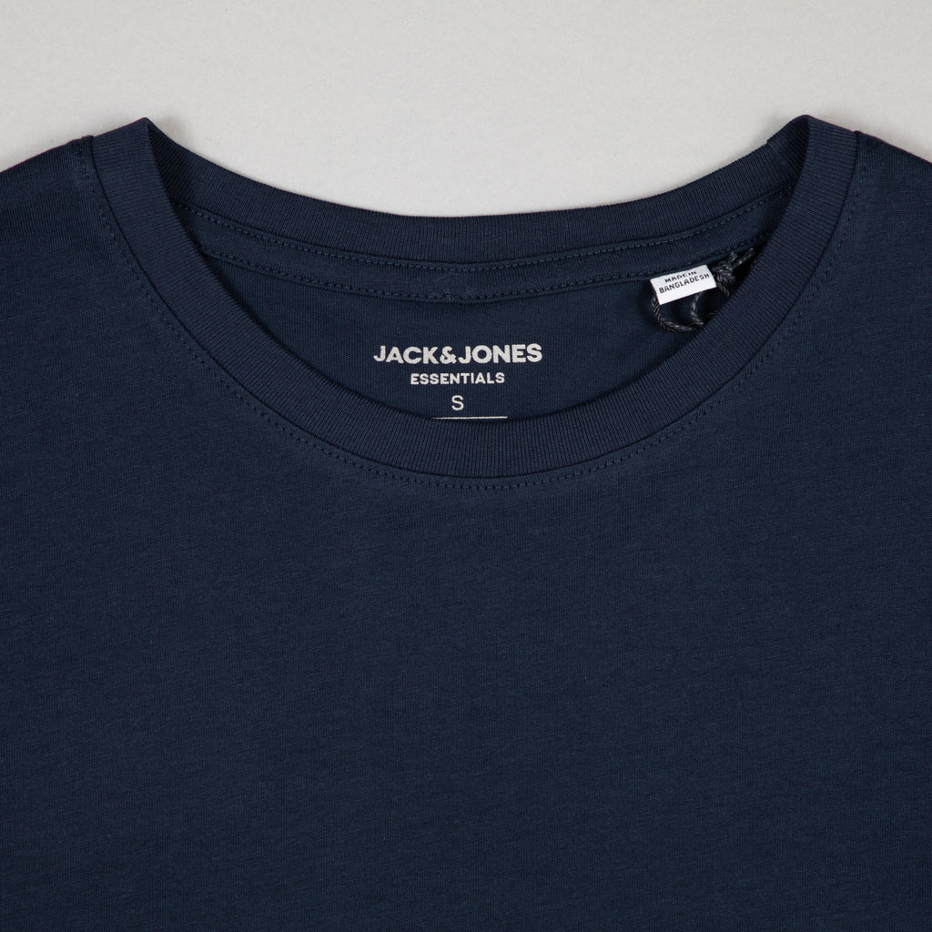 JACK & JONES Organic Cotton Basic T-Shirt in NAVY