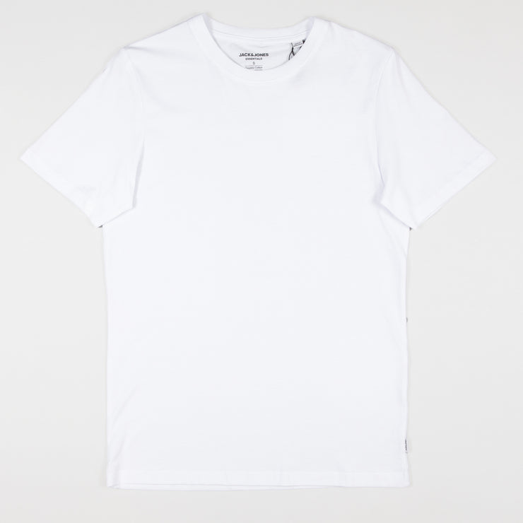 JACK & JONES Organic Cotton Basic T-Shirt in WHITE
