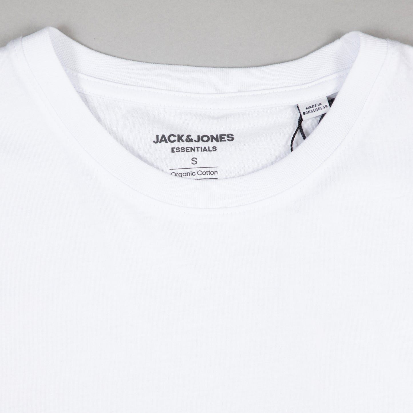 JACK & JONES Organic Cotton Basic T-Shirt in WHITE