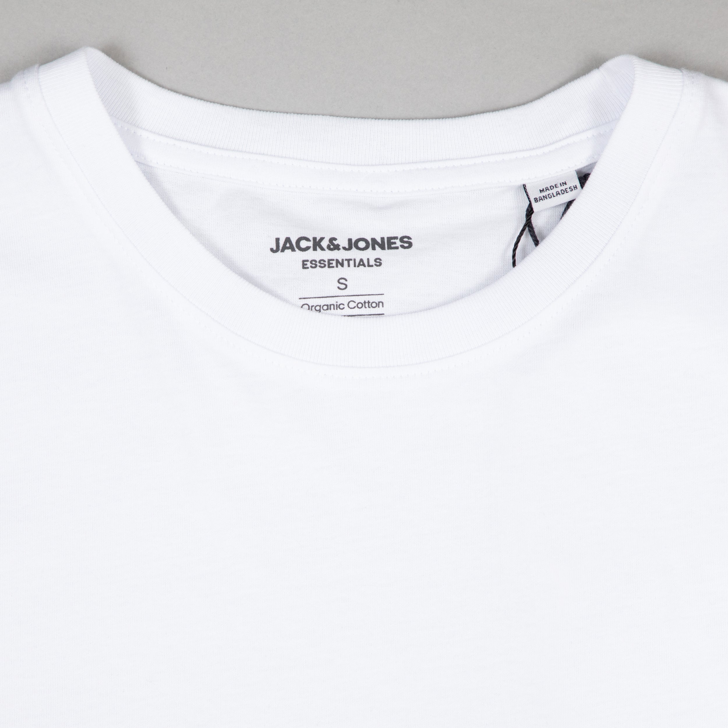 JACK & JONES Organic Cotton Basic T-Shirt in WHITE