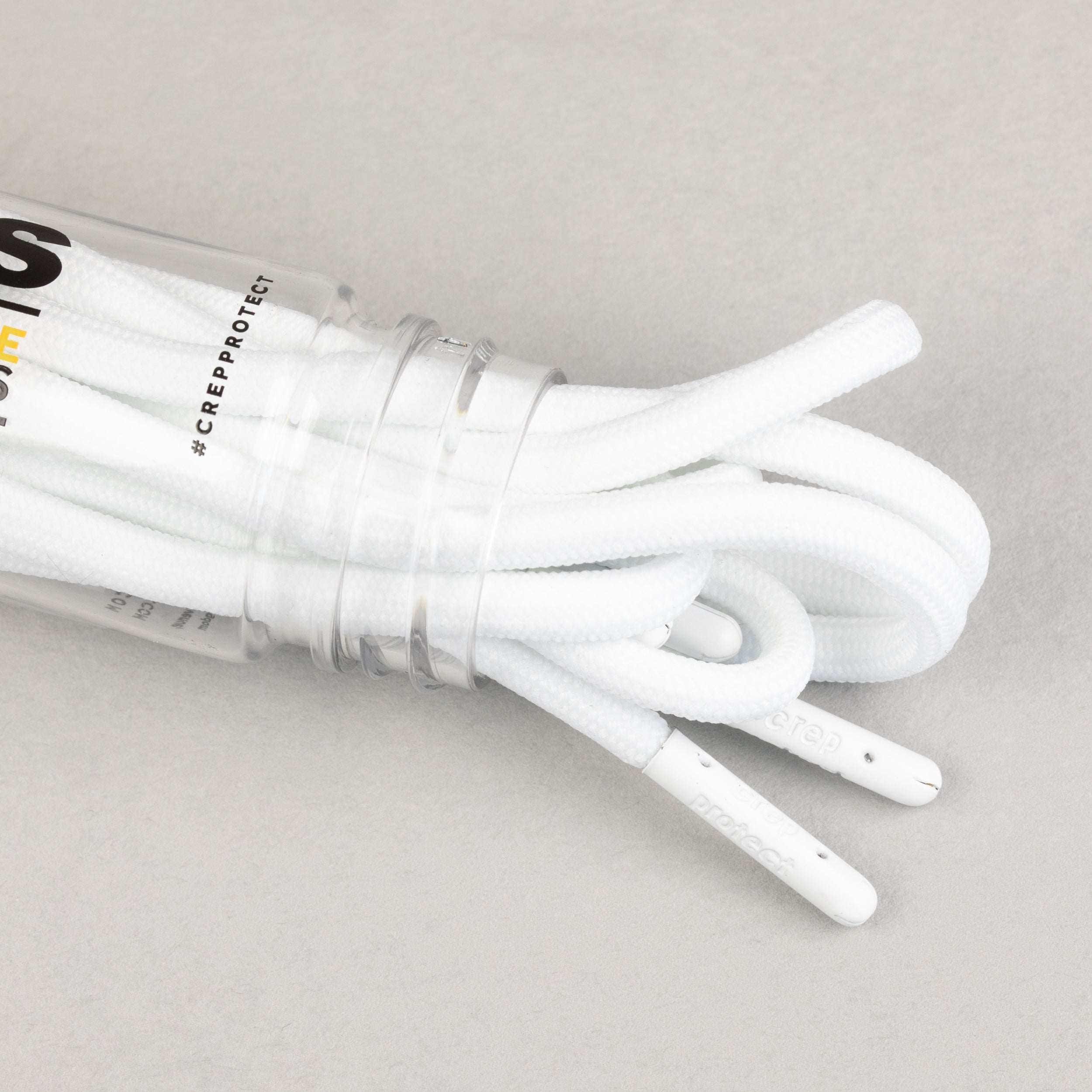 CREP PROTECT Round Shoe Laces in WHITE