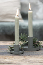 Ib Laursen Dinner Candle Holder in DUSTY GREEN - Pack of 2