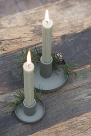 Ib Laursen Dinner Candle Holder in DUSTY GREEN - Pack of 2