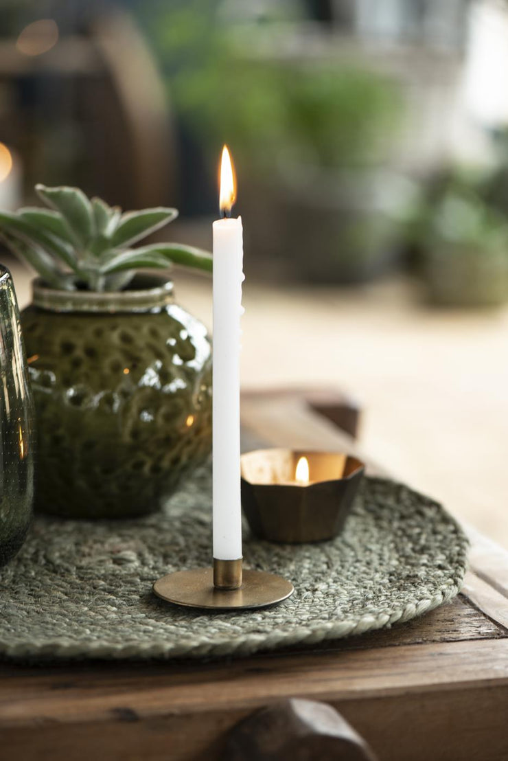 Ib Laursen Narrow Taper Candle in WHITE - Pack of 6