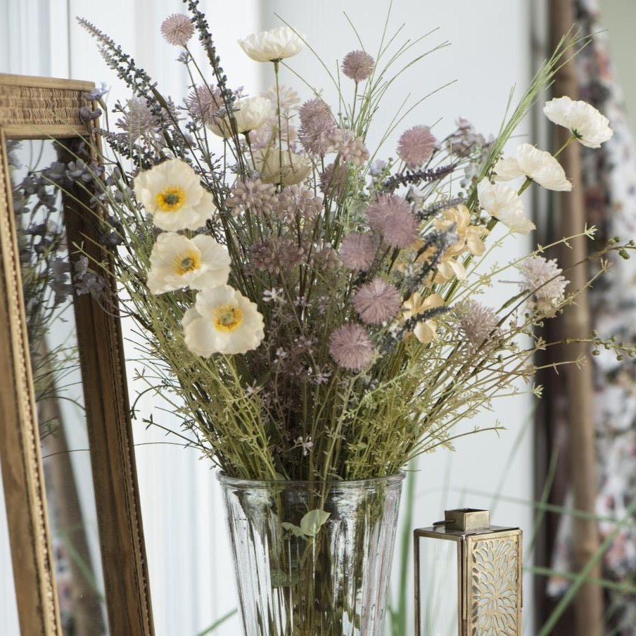 Ib Laursen Artificial Flower in White Purple Tones