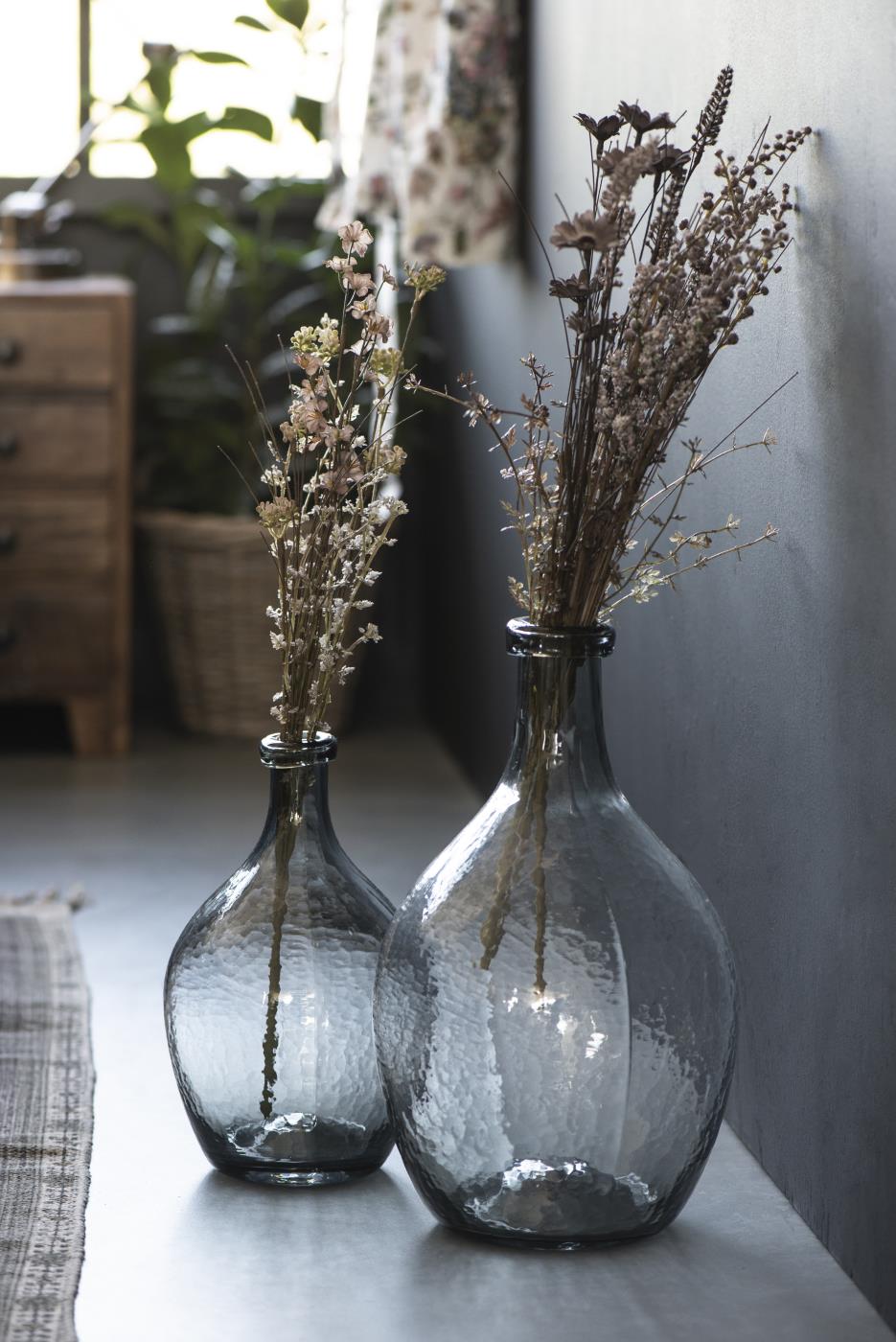 Ib Laursen Glass Balloon Handblown Vase in GREY