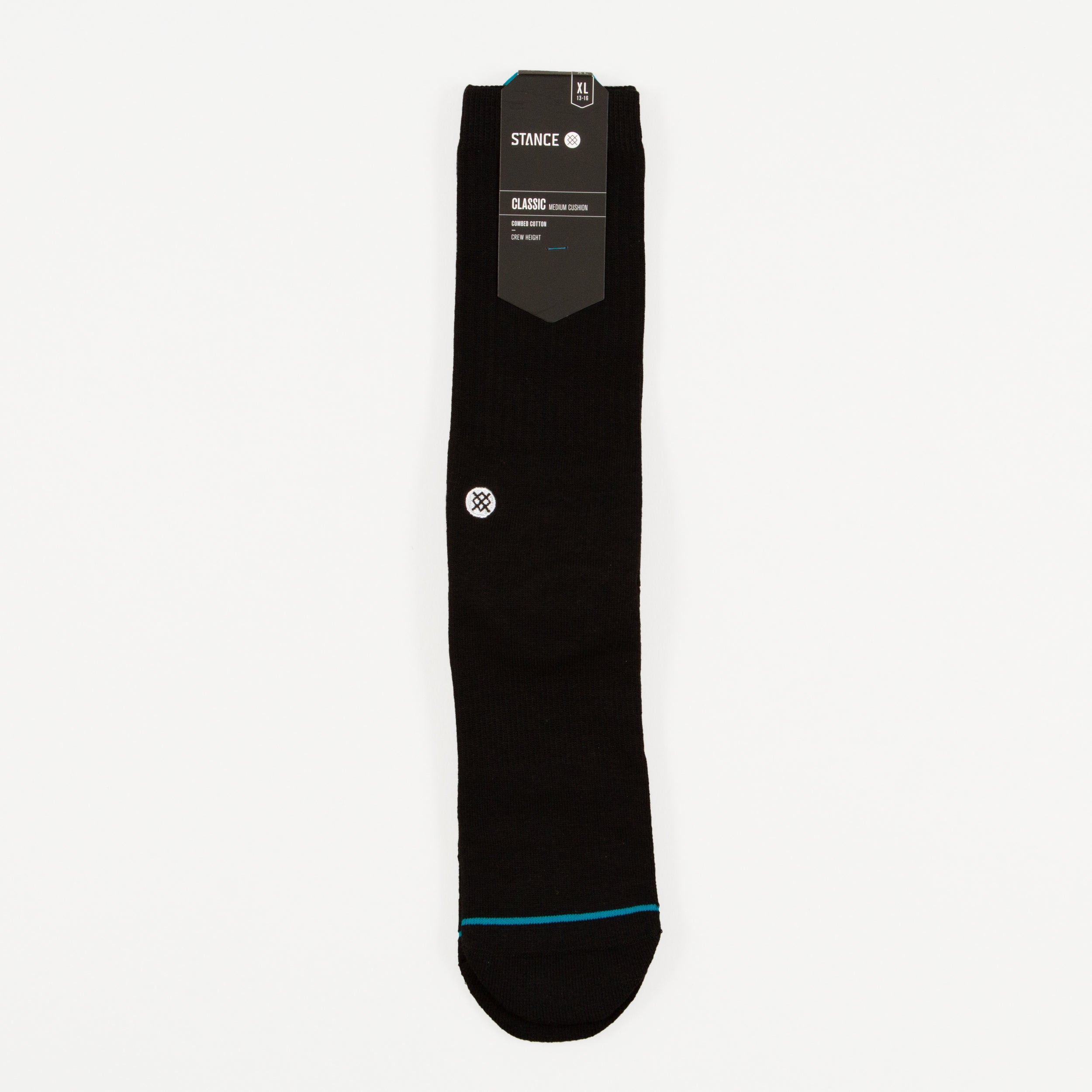 STANCE Icon Classic Crew Socks in BLACK