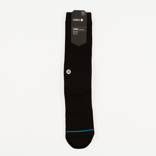 STANCE Icon Classic Crew Socks in BLACK