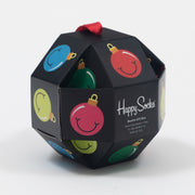 HAPPY SOCKS 1 Pack Bauble Christmas Socks Gift Box in BLACK