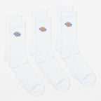 DICKIES 3 Pack Valley Grove Logo Socks in WHITE