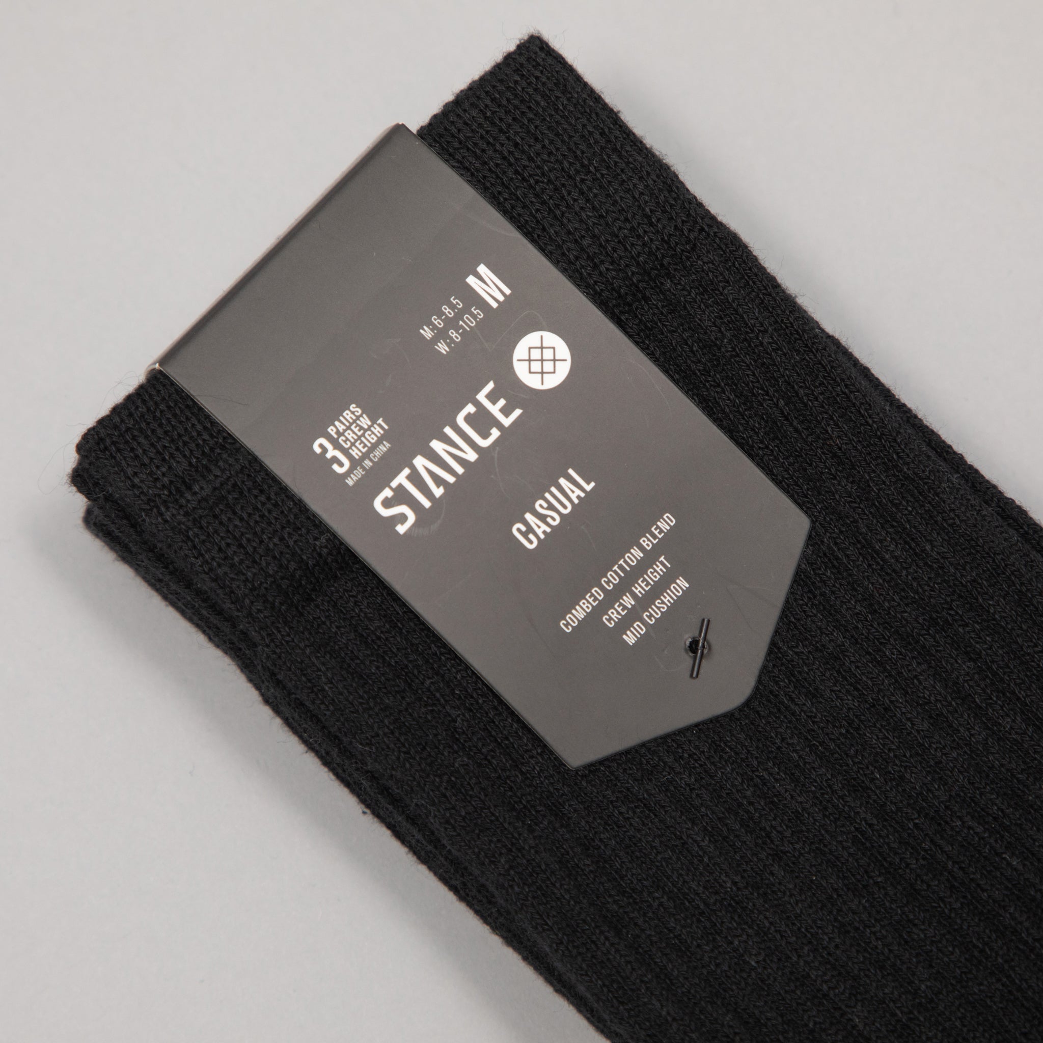 STANCE Icon 3 Pack Socks in BLACK