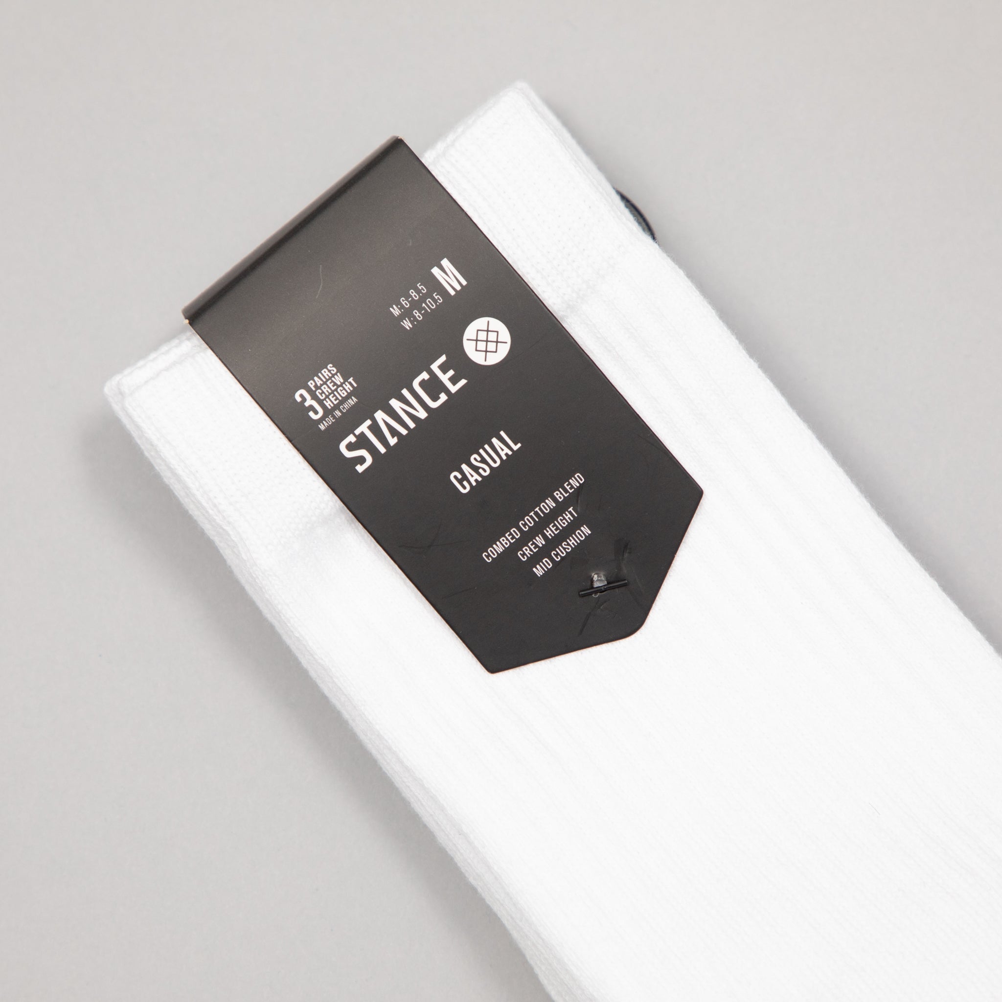 STANCE Icon 3 Pack Socks in WHITE