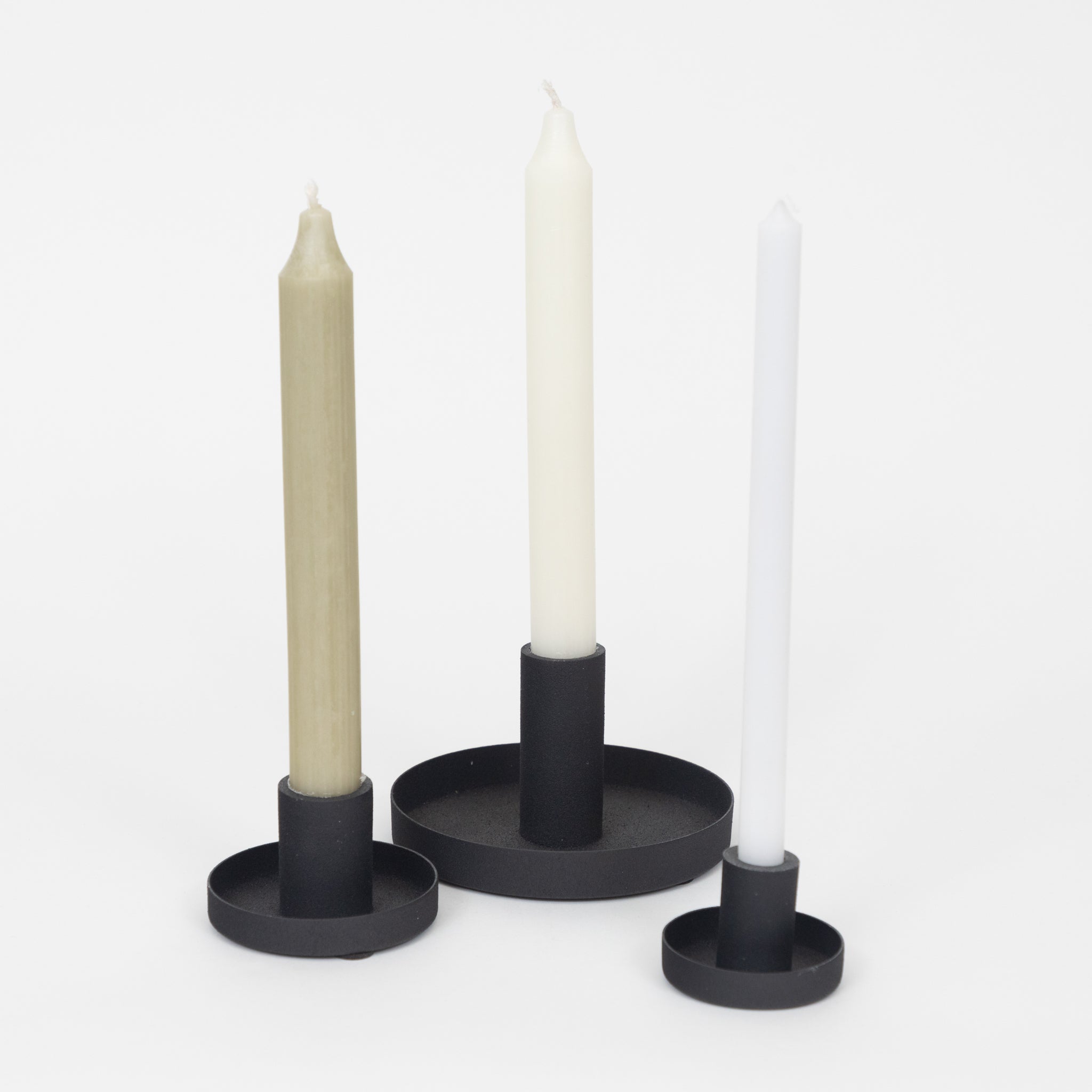 Ib Laursen Dinner Candle Holder in BLACK - Pack of 2