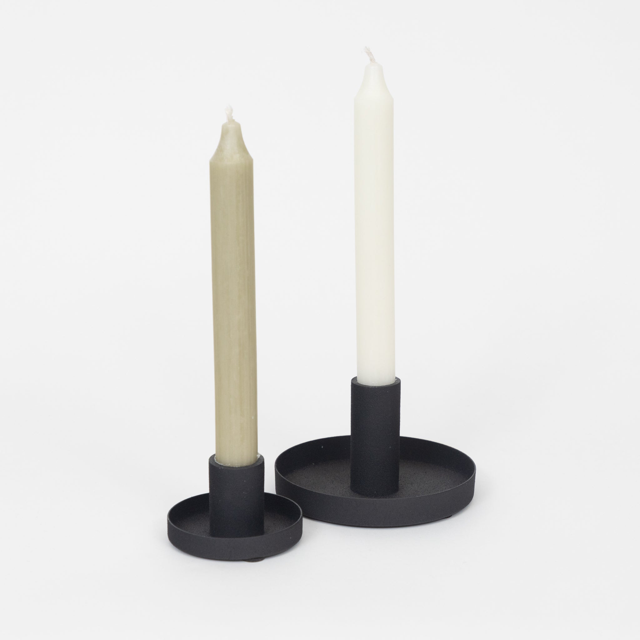 Ib Laursen Dinner Candle Holder in BLACK - Pack of 2