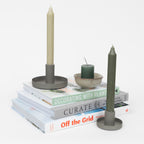 Ib Laursen Dinner Candle Holder in DUSTY GREEN - Pack of 2