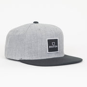 BRIXTON Alpha Square MP Snapback in HEATHER GREY