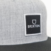BRIXTON Alpha Square MP Snapback in HEATHER GREY
