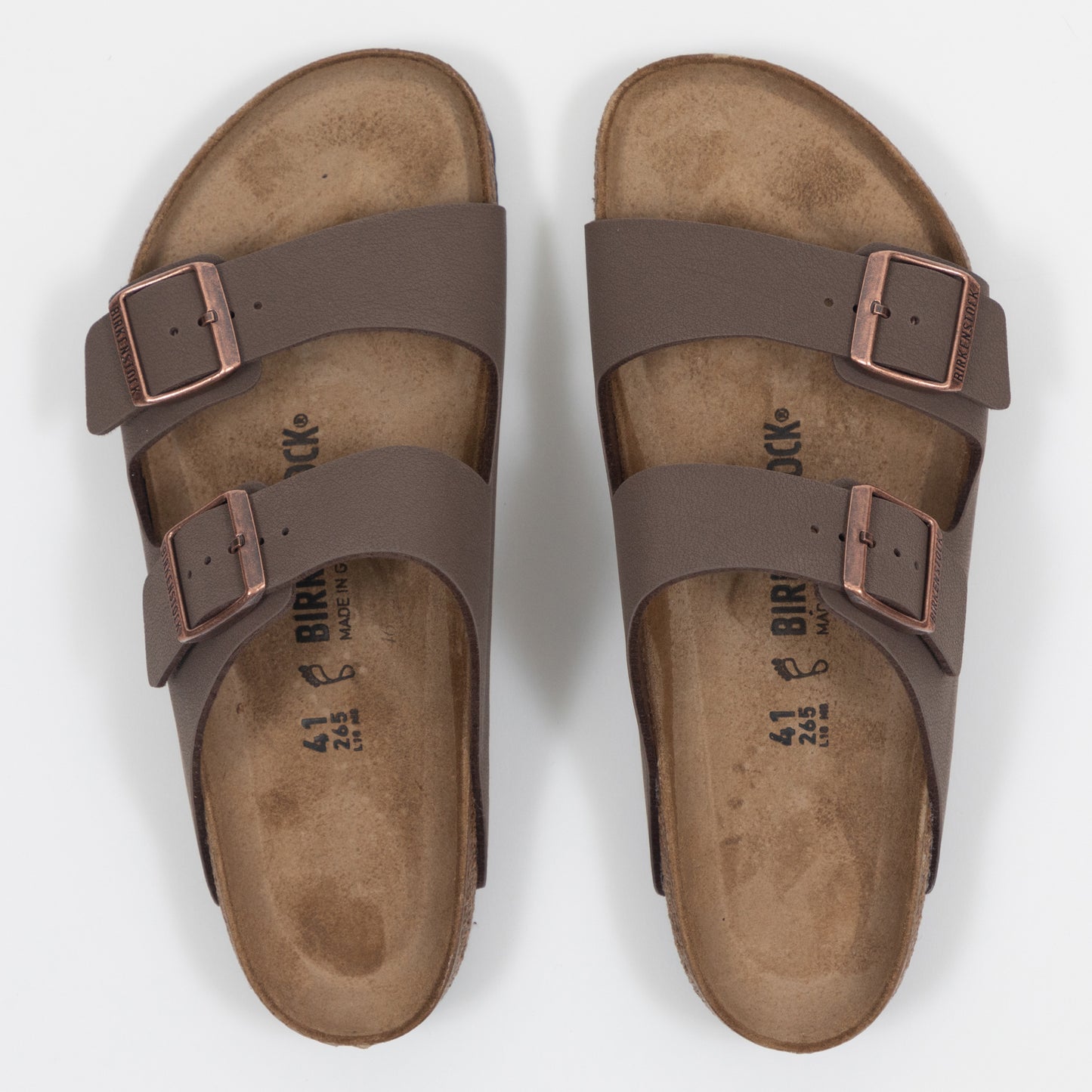 BIRKENSTOCK Arizona Birko-Flor Sandals in MOCCA BROWN