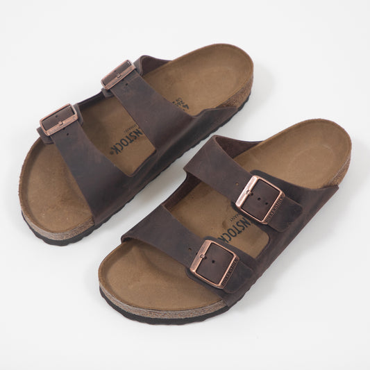 BIRKENSTOCK Arizona Oiled Leather Sandals in BROWN