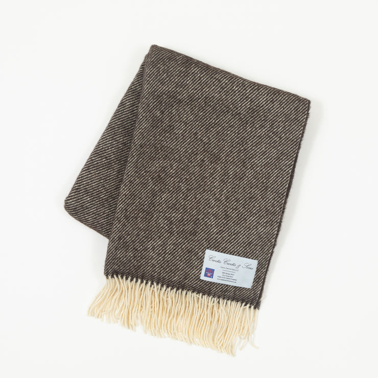 ADAM CURTIS Best of British Wool Throw in BLACK