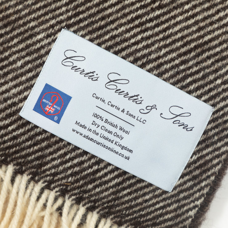 ADAM CURTIS Best of British Wool Throw in BLACK