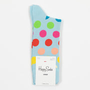 HAPPY SOCKS Big Dot Crew Socks in LIGHT BLUE