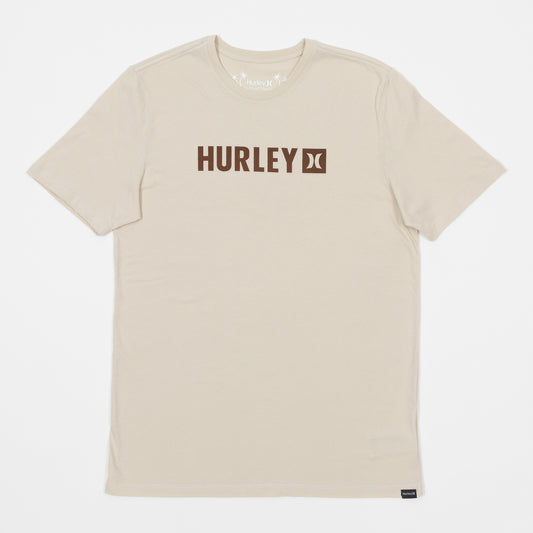 HURLEY Box Short Sleeve Logo T-Shirt in BEIGE