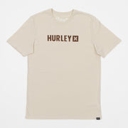 HURLEY Box Short Sleeve Logo T-Shirt in BEIGE