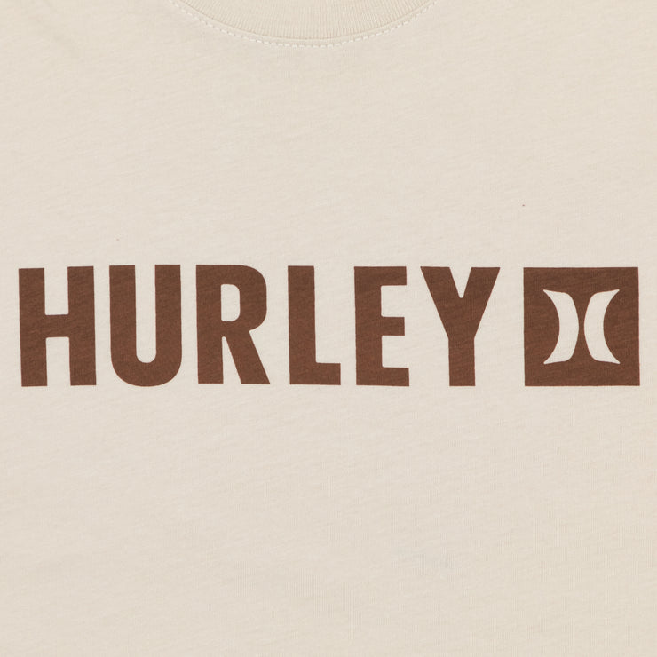 HURLEY Box Short Sleeve Logo T-Shirt in BEIGE