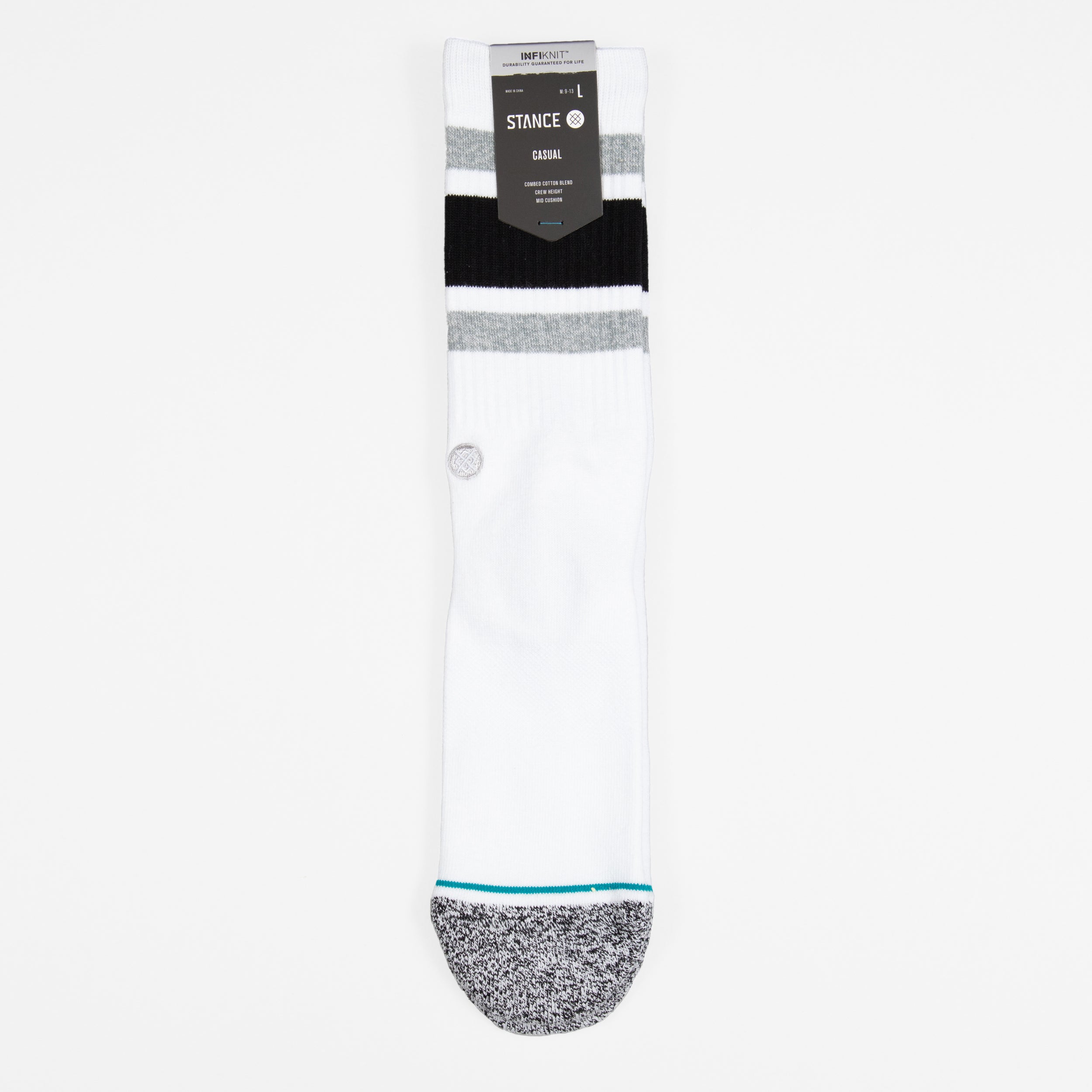 STANCE Boyd Staple Crew Socks in WHITE