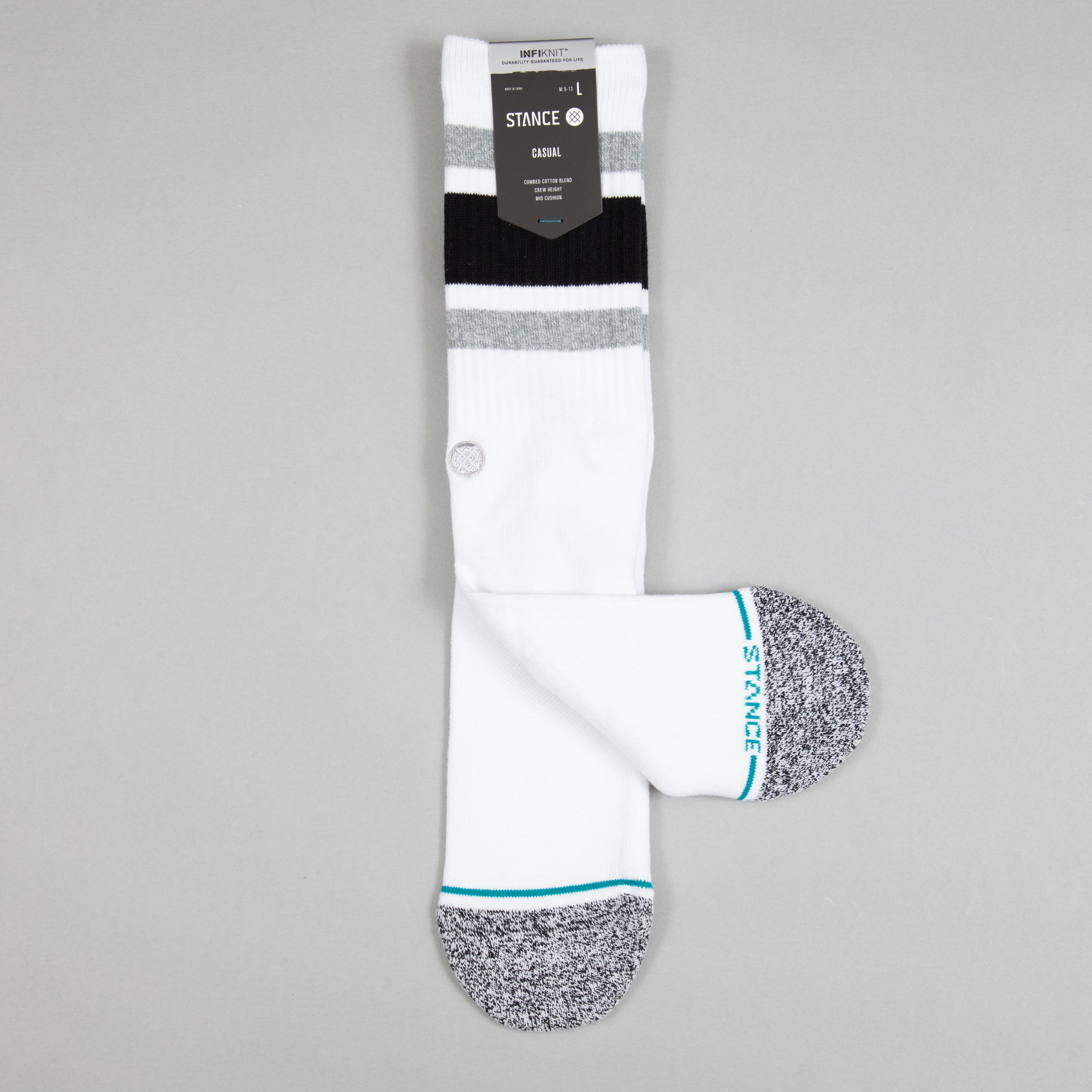 STANCE Boyd Staple Crew Socks in WHITE