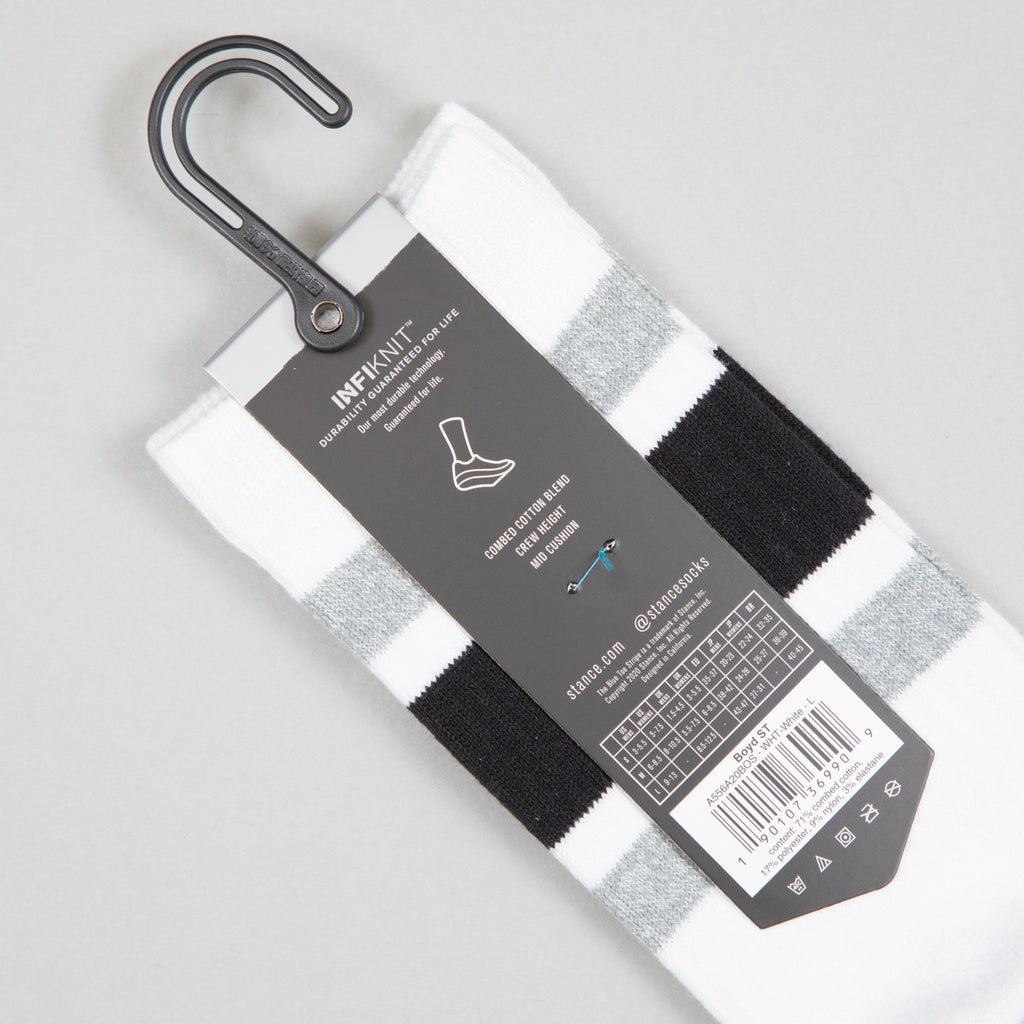 STANCE Boyd Staple Crew Socks in WHITE