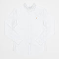 FARAH Brewer Slim Fit Organic Cotton Oxford Shirt in WHITE