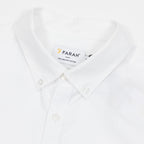 FARAH Brewer Slim Fit Organic Cotton Oxford Shirt in WHITE