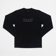 HUF Certificate Chest Logo Long Sleeve T-Shirt in BLACK
