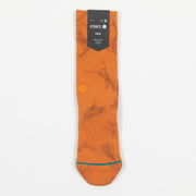 STANCE Claze Tie Dye Crew Socks in ORANGE
